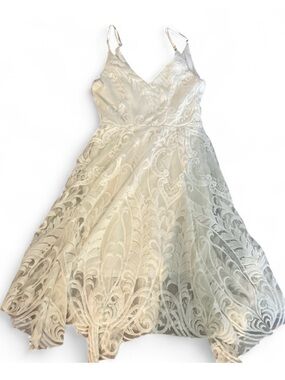 HELLO MOLLY: Girls' White Lace A-Line Dress